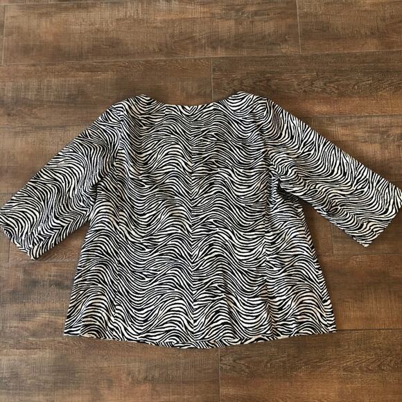 e.col.o.g.ie Zebra Print Button Down Blazer Jacket Coat Size 3X - Picture 4 of 7